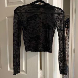 Urban Outfitters Crop Mesh Top